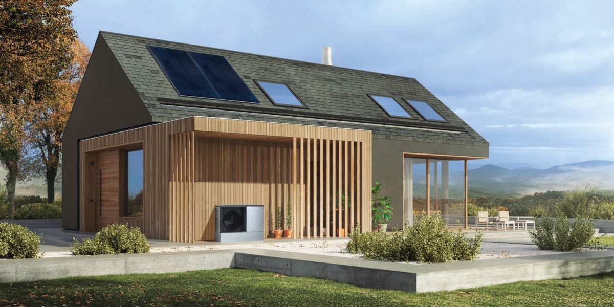 Solar-thermal heat pump configurations for buildings